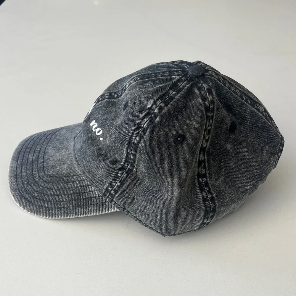 OTTO Black Denim Cap with Embroidered Logo - Picture 3 of 6